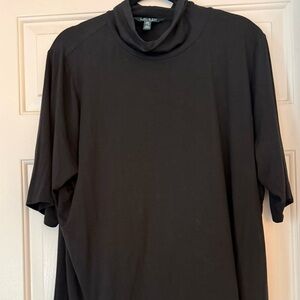 Lauren Ralph Lauren Black Short Sleeve turtleneck Top